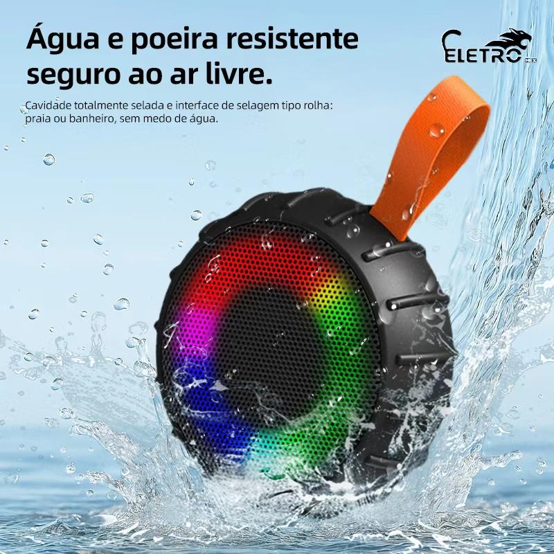 Caixa de som Bluetooth EletroMex à prova d’água para banheiro da Vapto
